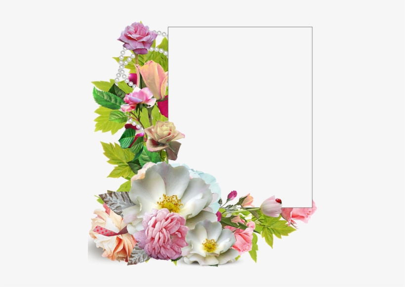 Contemporary Flower Photo Frames New Cadres Frame Rahmen - Cadres Frame Rahmen Quadro Flowers Png, transparent png #7757276