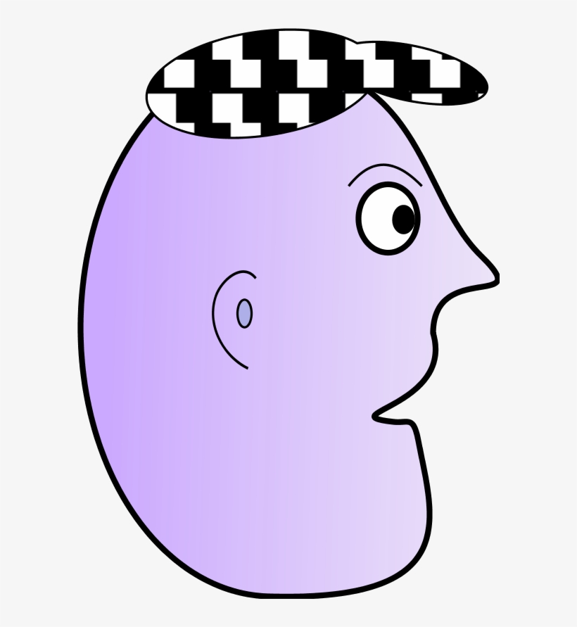 Cartoon Man Face Profile Wearing Cap - Clip Art, transparent png #7757398