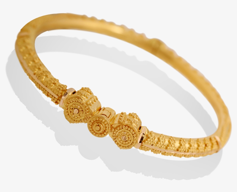 Ethnic Kangan Gold Bangles - Body Jewelry, transparent png #7757467