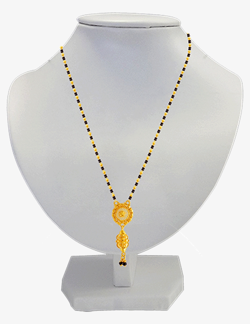 22k Yellow Gold Mangalsutra - Locket, transparent png #7757625