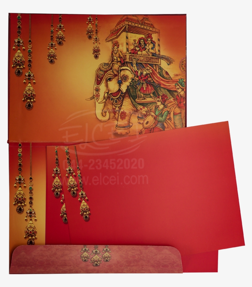 Home Hindu Wedding Cards Padding Card With Elaborate - Poster, transparent png #7757675