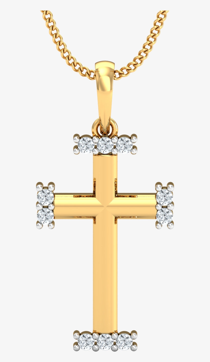 Divine Cross Diamond Pendant Pendants Online India - Cross, transparent png #7758003