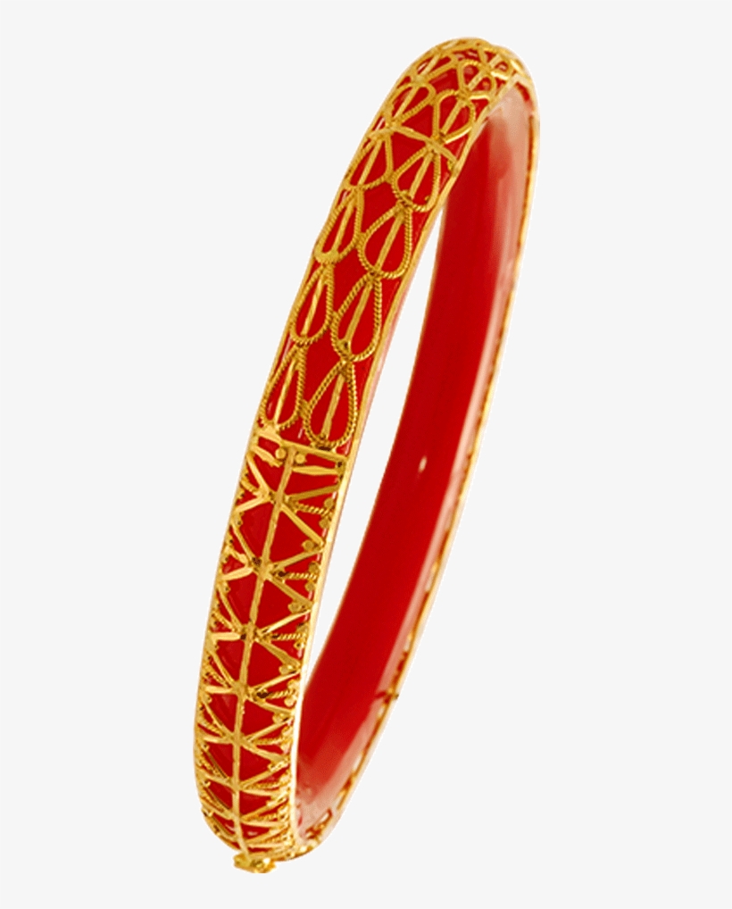 22k Yellow Gold Bangle Pola - Bangle, transparent png #7758146