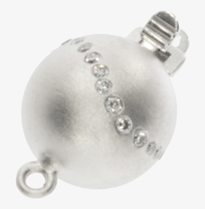 Matt Ball Clasp 750/- White Gold, transparent png #7758253