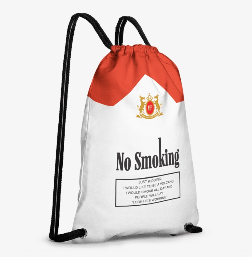Dailyobjects No Smoking Drawstring Backpack Buy Online - Agio, transparent png #7759204