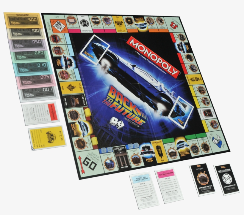 24 Jun - Back To Future Monopoly Board, transparent png #7759769