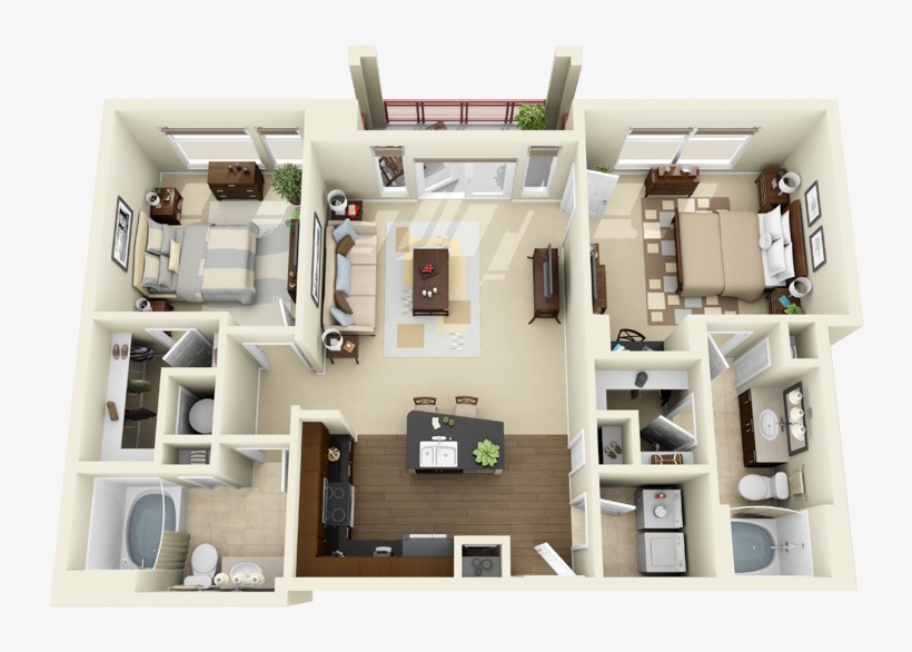 C4 2 Bed - Apartments In Los Carneros Goleta, transparent png #7759778