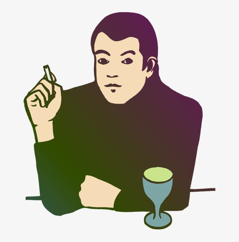 Drinking Smoking - Men Smoking And Drink Alcohol Animation, transparent png #7759812