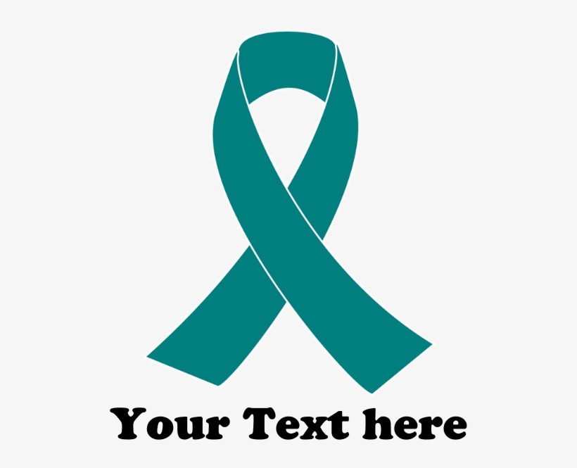 Teal Ribbon Awareness Banner - Graphic Design, transparent png #7759929