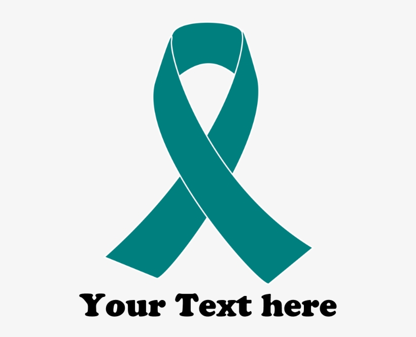 Teal Ribbon Awareness Banner - Graphic Design, transparent png #7759929