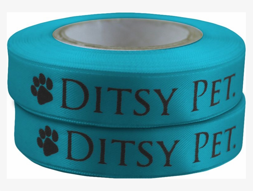 Teal Printed Ribbon - Strap, transparent png #7760312