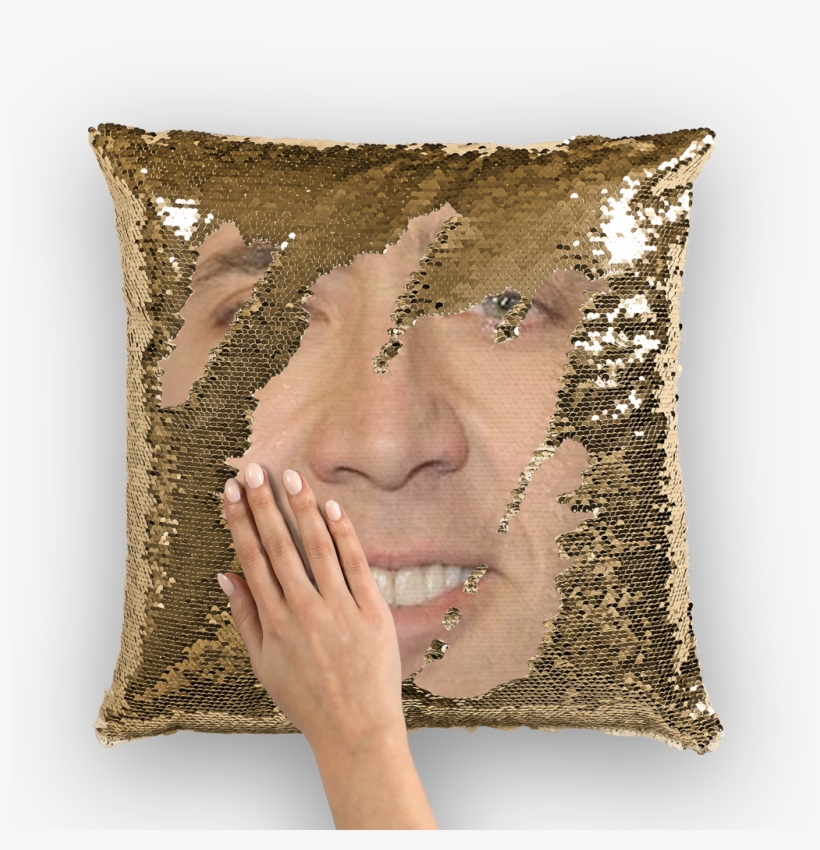 nicholas cage pillow sequin