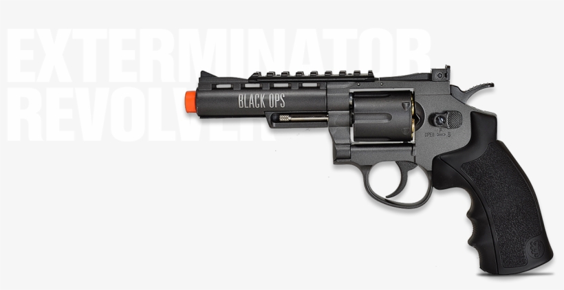 Exterminator Full Metal Revolver 4" Gun Metal - Black Ops Revolver Co2 6, transparent png #7761774