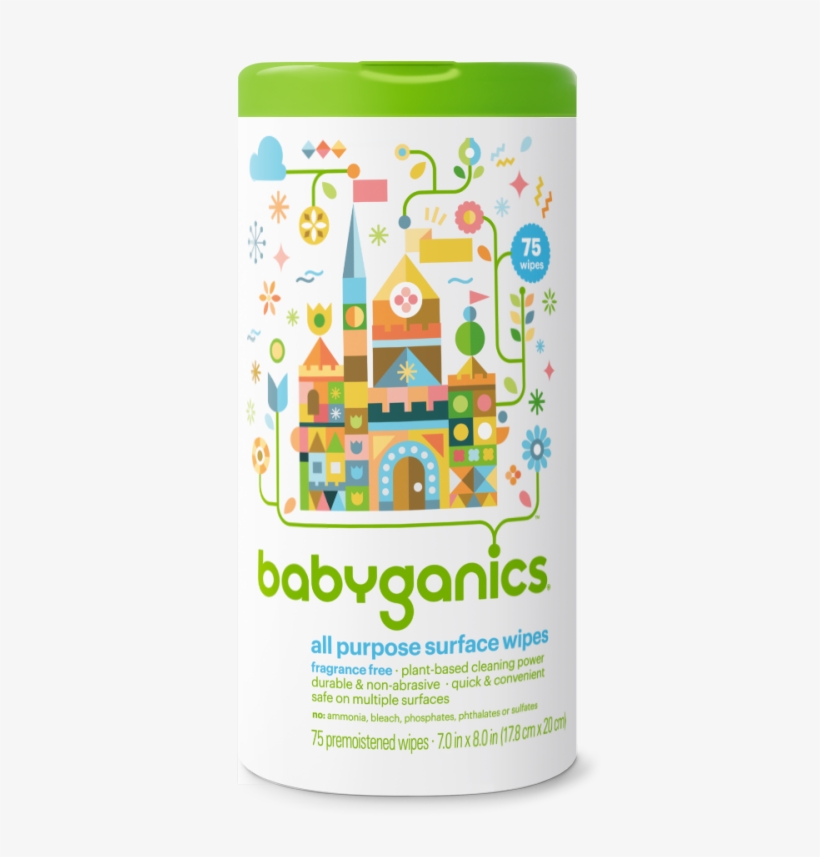 Baby Safe, Plant Based All Purpose Wipes - Babyganics, transparent png #7763453