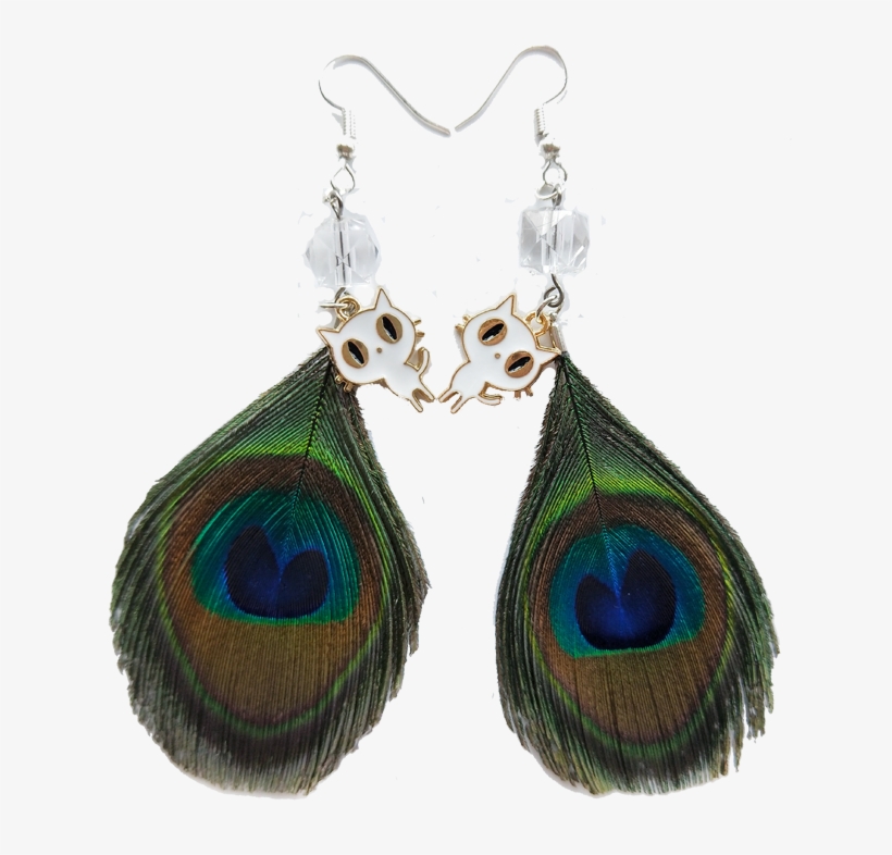 Wholesale Simple Design Cheap Peacock Feather Earrings - Earrings, transparent png #7765512