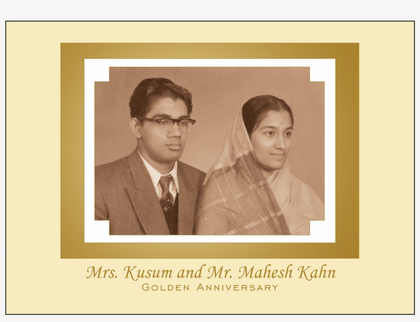Cover Of 50th Wedding Anniversary Party Invitation - Photographic Paper, transparent png #7765643