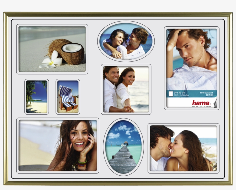 "madrid" Plastic Frame Gallery, Gold, 30 X 40 Cm - Picture Frame, transparent png #7766023