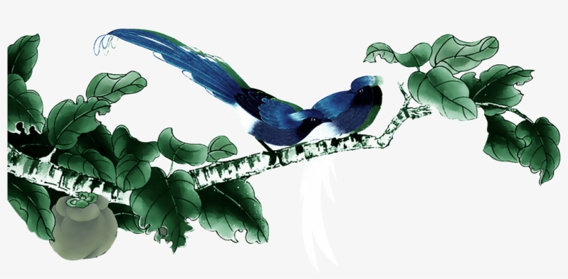Beautiful Creative Bird Leaf Png - 工笔 画, transparent png #7766769