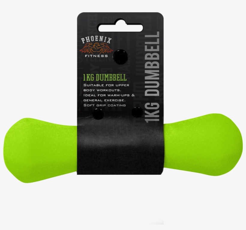 1kg Neoprene Dumbbell In Packaging - Mobile Phone, transparent png #7766859