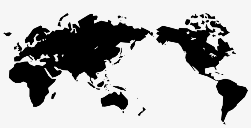 World Map Logo Png Choice Image Word Images And Download - Simple World Map Asia Center, transparent png #7767595