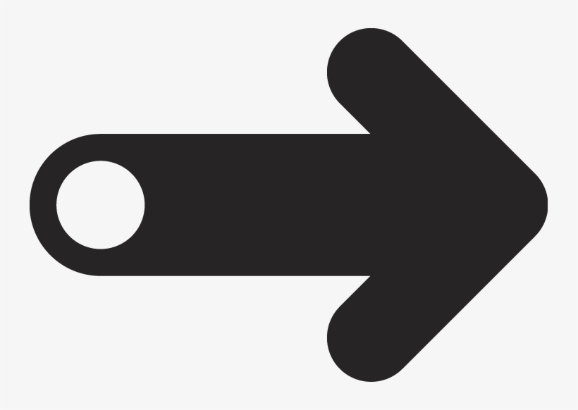 Right Arrow With White Dot Tail, transparent png #7768231