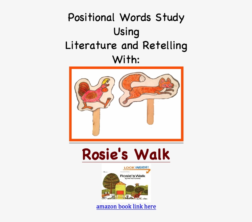 Rosie's Walk Puppets, Activity Map, And Story Circle - Rosie's Walk Positional Language Activities, transparent png #7768394