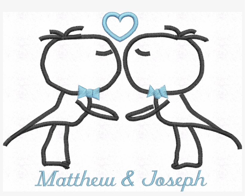 Cushion Cover Wedding Couple Straight/gay/lesbian Choose - Drawing, transparent png #7768540