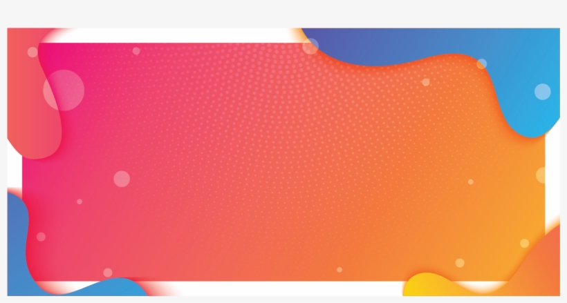 Pink Orange Gradient Banner White Dot With Abstract - Graphic Design, transparent png #7769033