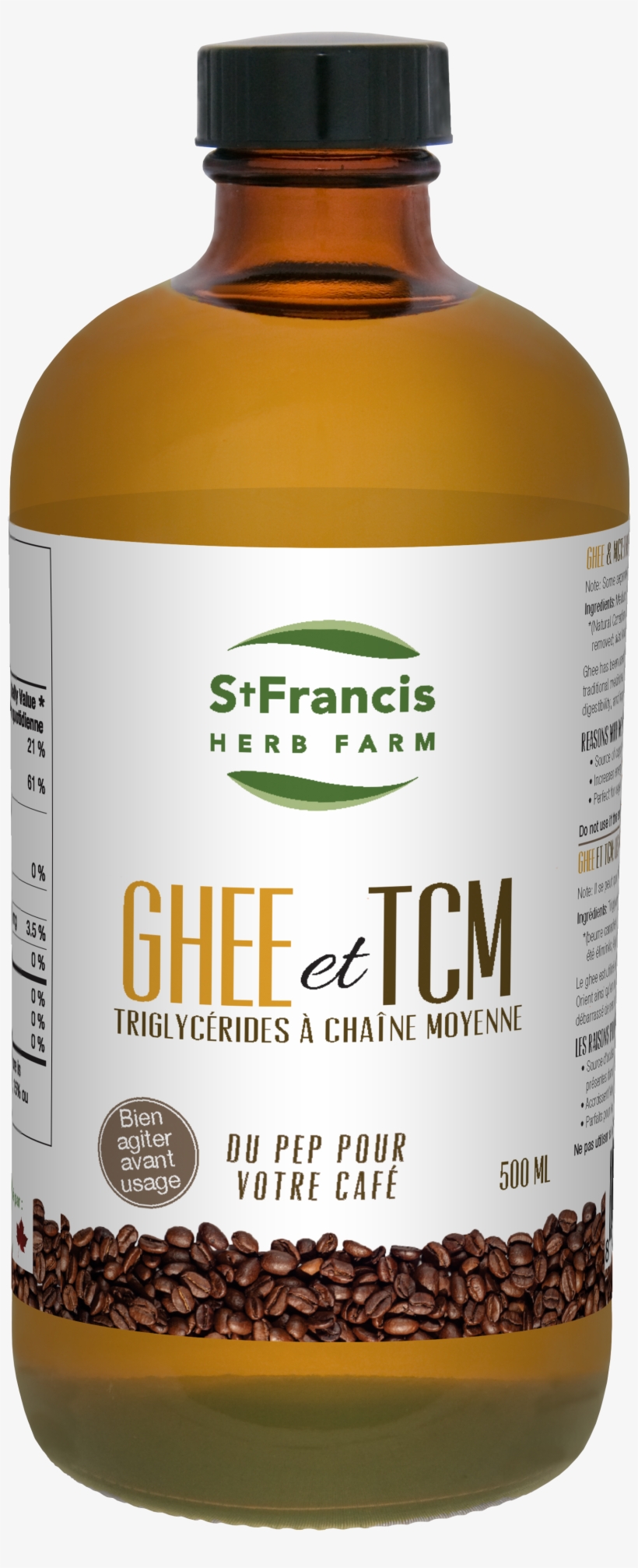 Nutritional Facts - St Francis Mct Ghee, transparent png #7769575
