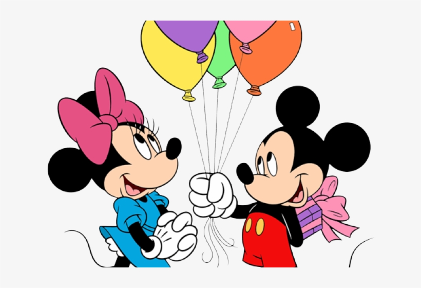 Mickey Mouse Clipart Ballon - Cartoon Mickey Mouse And Minnie Mouse, transparent png #7770227