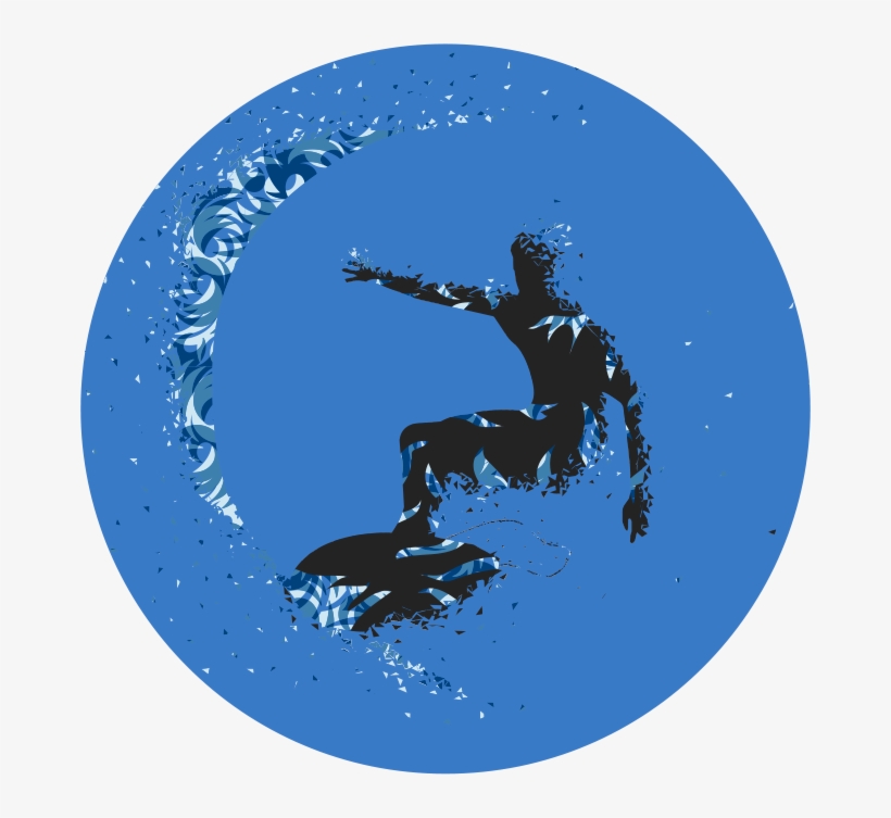 Riding A Wave - Illustration, transparent png #7770661