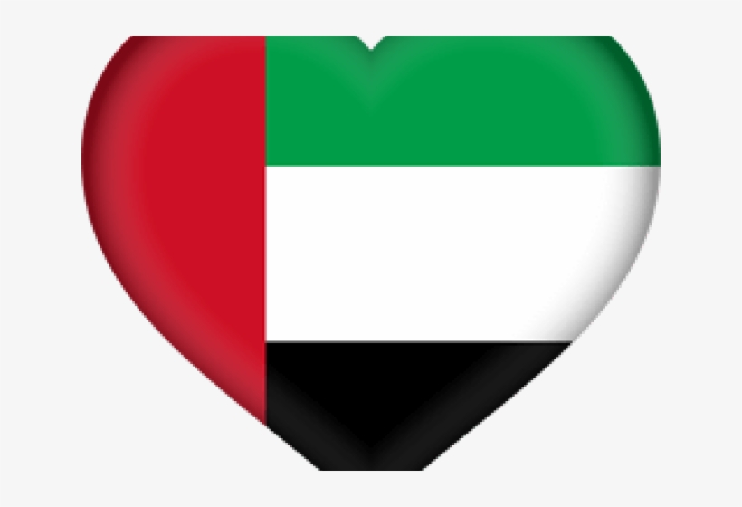The United Arab Emirates Flag Clipart Png - Heart, transparent png #7771880