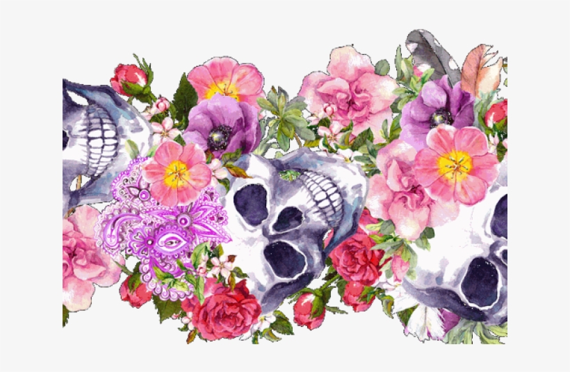 Day Of The Dead Clipart Border - Artificial Flower, transparent png #7772552