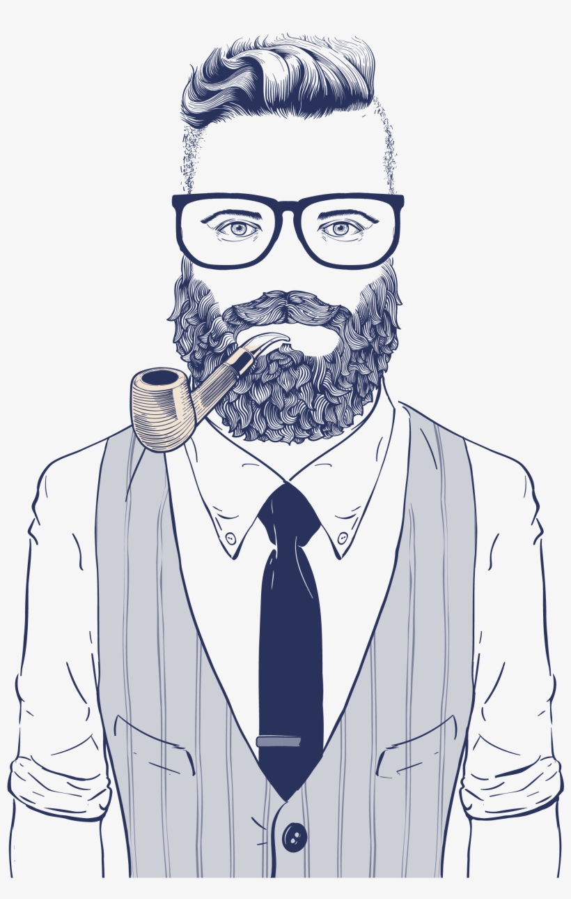 Wearing Style Sunglasses Illustration Vector Hipster - Hipster Drawing, transparent png #7773078