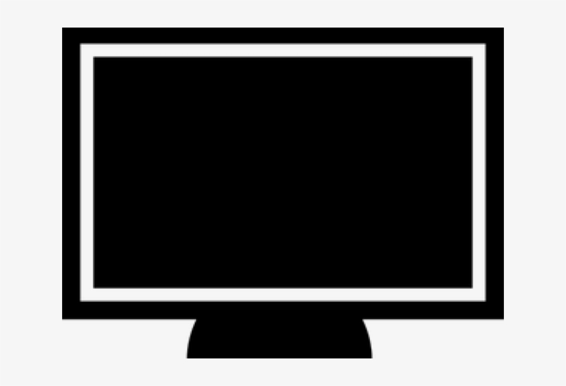 Monitor Clipart Silhouette Computer - Black Computer Screen Png, transparent png #7773196
