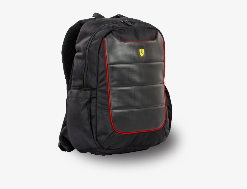 Ferrari Black Back Pack - Backpack, transparent png #7773414