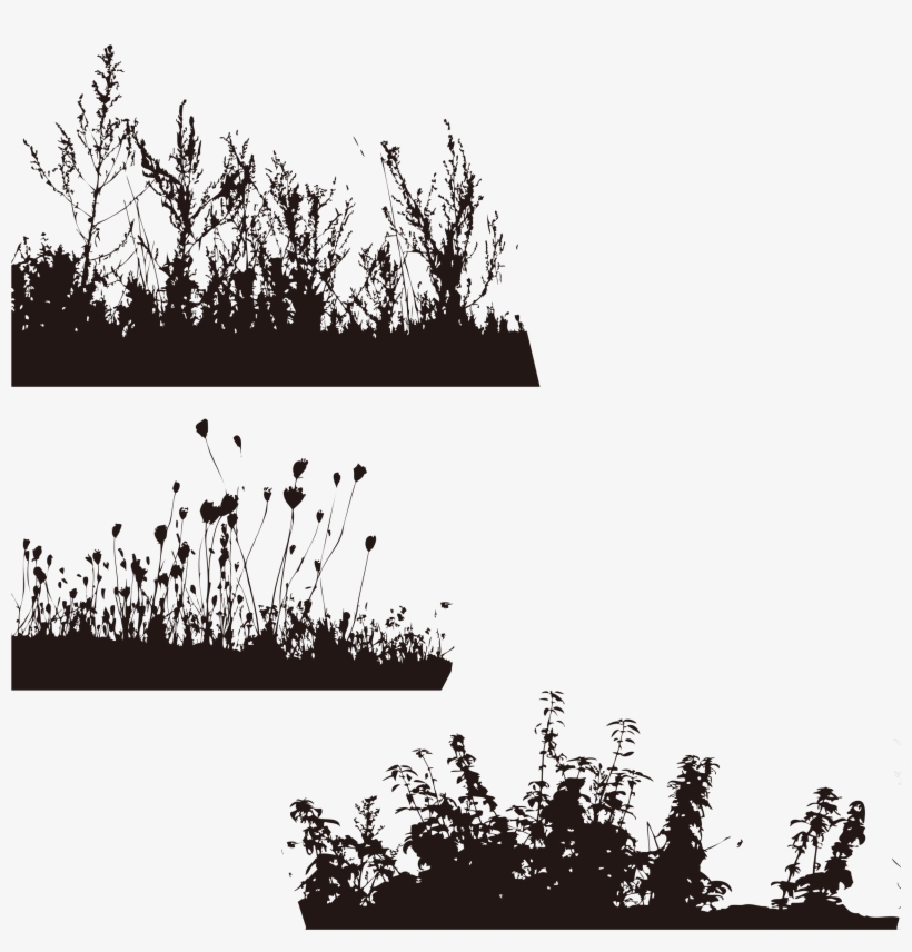 Tree Wallpaper Grass Transprent - Black And White Grass Png, transparent png #7773648