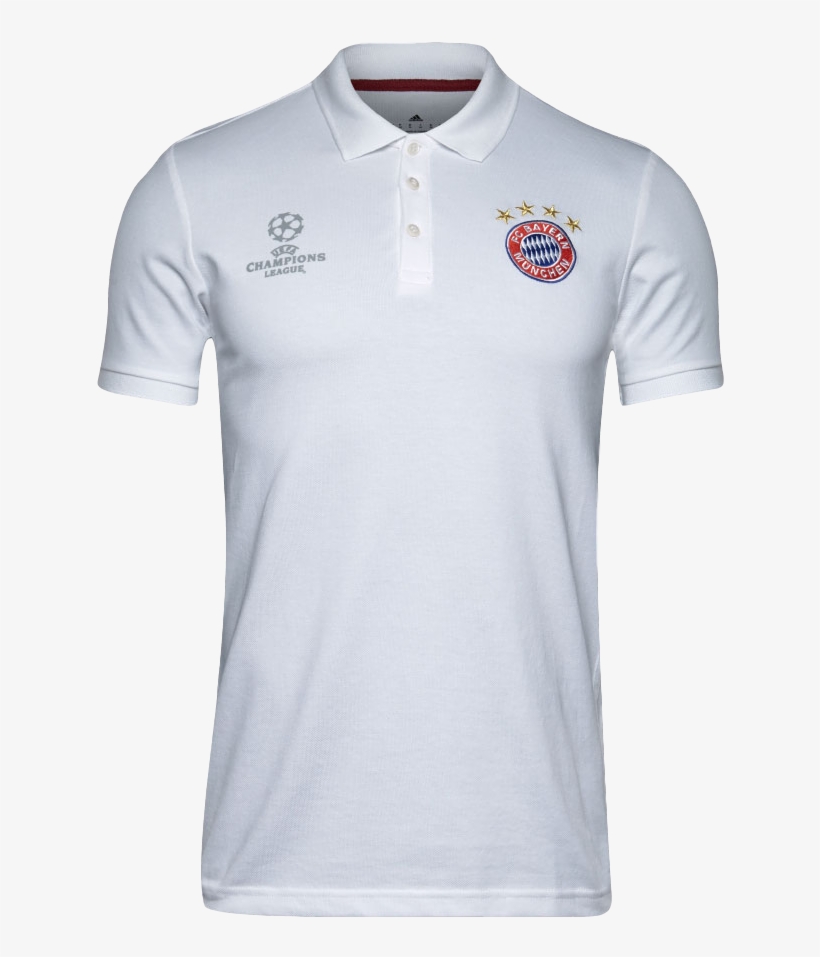 Bayern Munich 2017 Ucl White Polo - Polo Shirt, transparent png #7774032