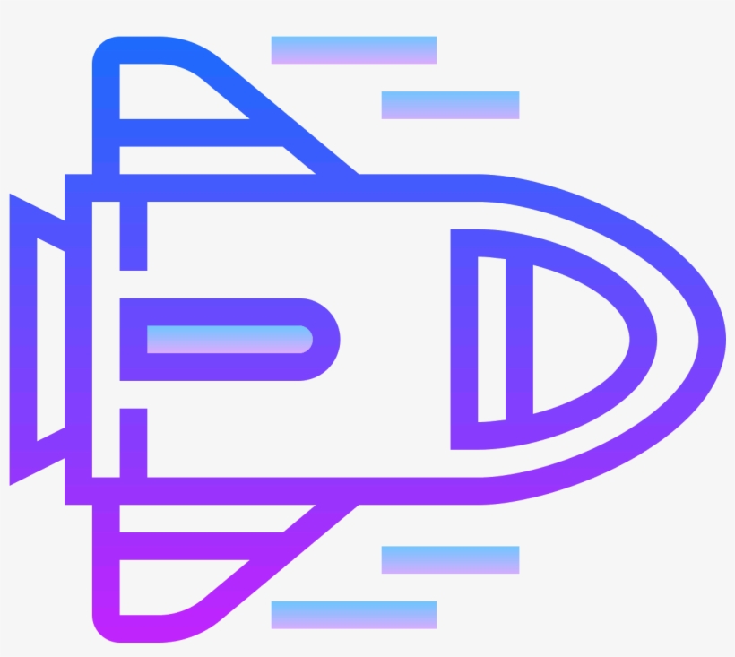 Space Shuttle Icon - Electric Blue, transparent png #7774119