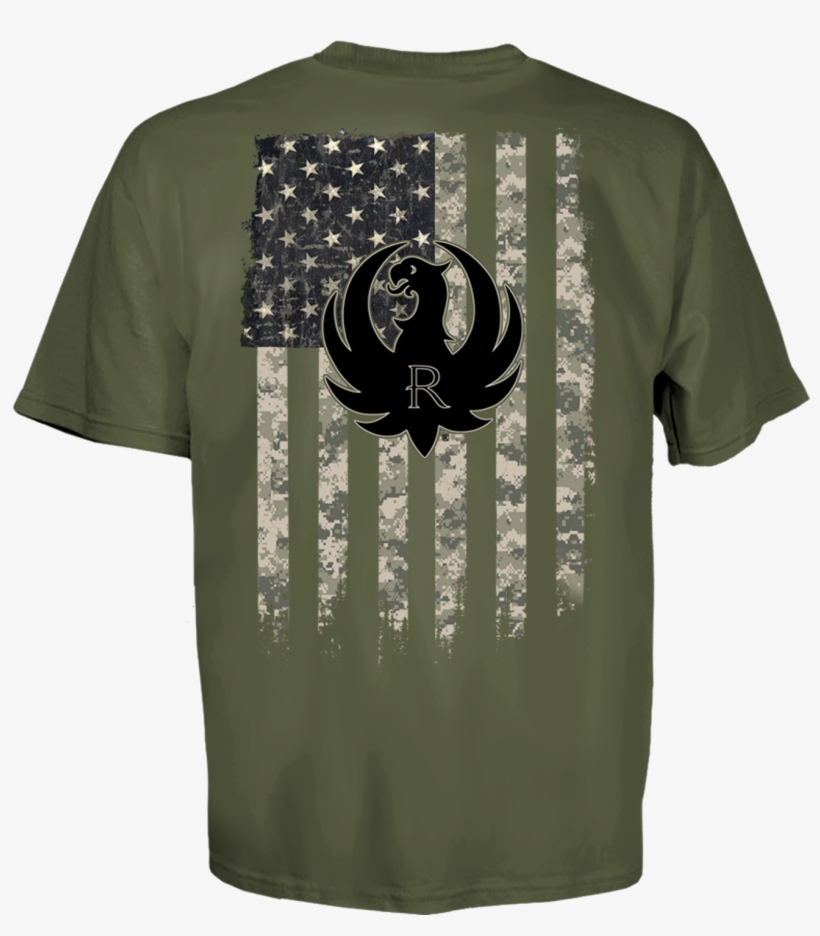 Ruger T Shirt Smoked Smoking Bullet Eagle Logo Firearms, transparent png #7774750