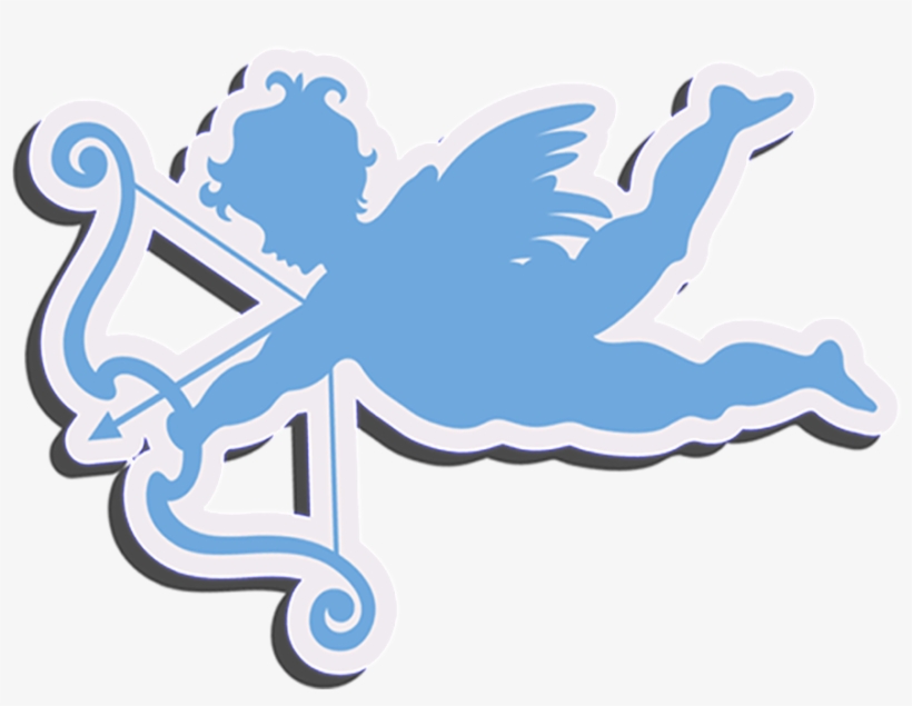 Blue Cupid Arrow Element - Illustration, transparent png #7774980