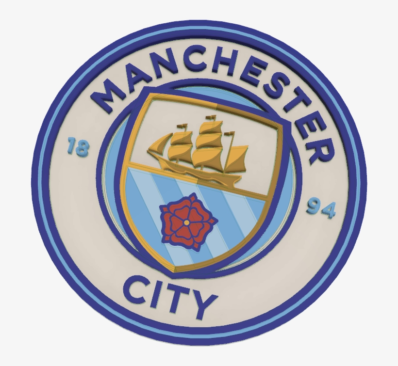 Manchester City Logo Multi-color - Psg And Man City, transparent png #7776114