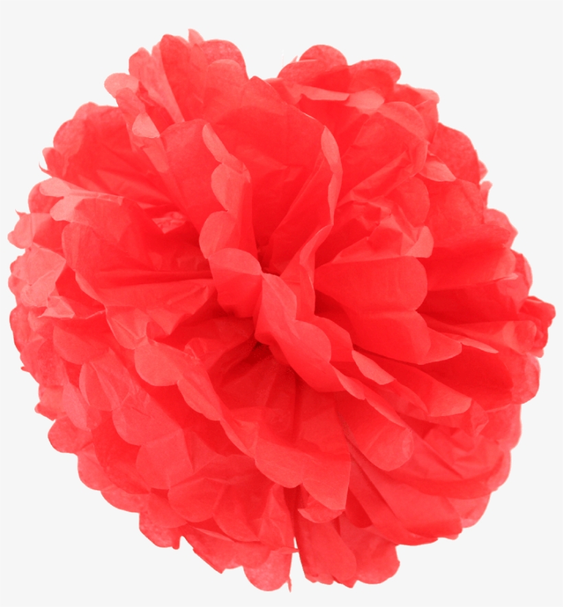 Round Tissue Pom Poms Red - Red, transparent png #7776796