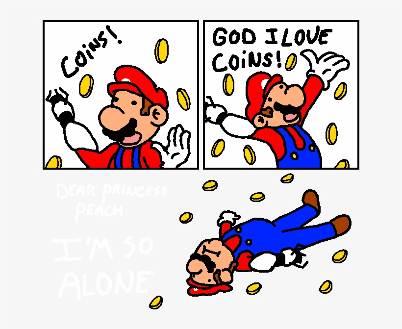 I'm So Alone - Mari0 Backgrounds, transparent png #7776977