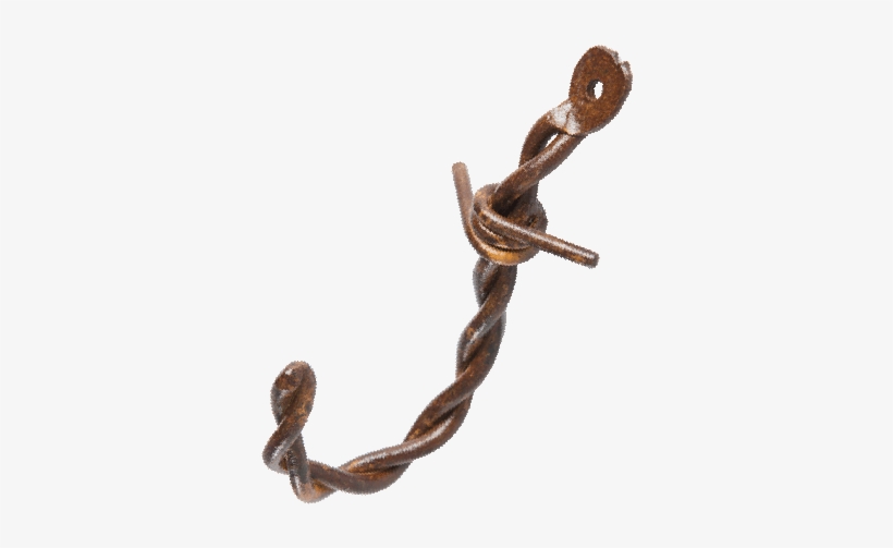 Big Barb Wire Hooks - Wood, transparent png #7777144