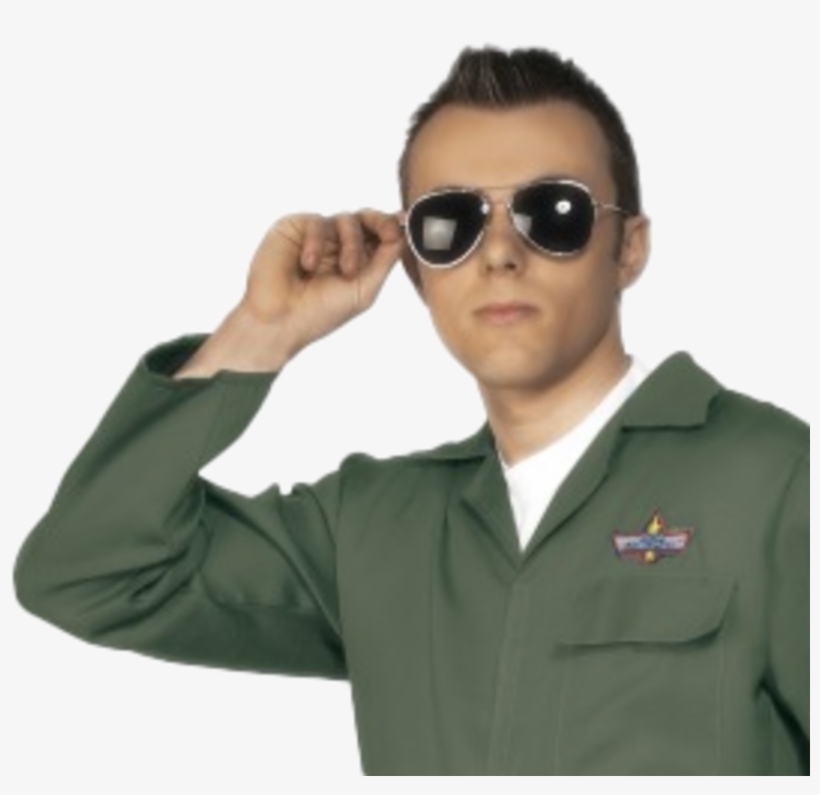 Aviator Sun Glasses - Fighter Pilot Uniform, transparent png #7777828
