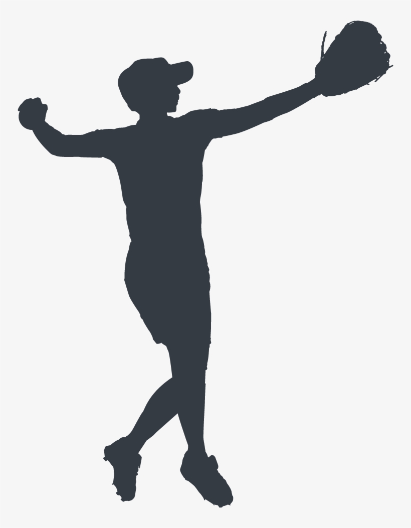 Athlete Silhouette - Softball Watercolor Painting, transparent png #7779132