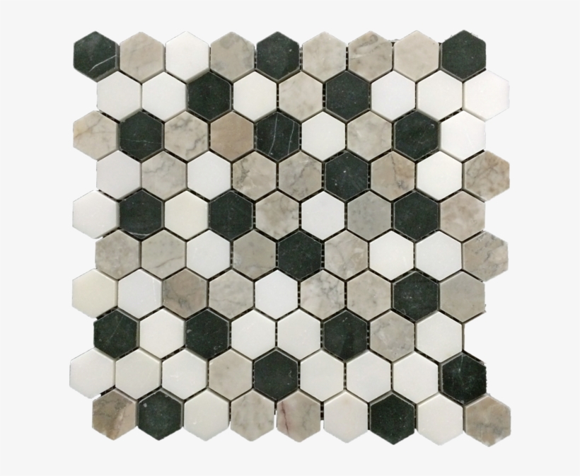 Tri-blend 1 1/4" Hexagon Mosaic - Tile, transparent png #7780385