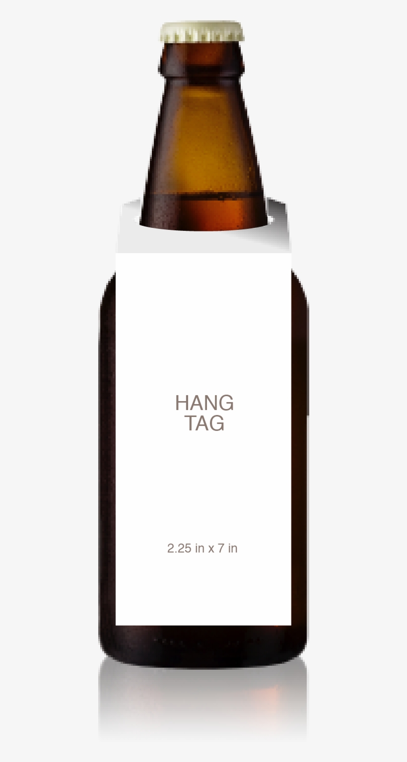 Short Bottle With A Blank Hangtag From Crushtag - Beer Bottle, transparent png #7781077