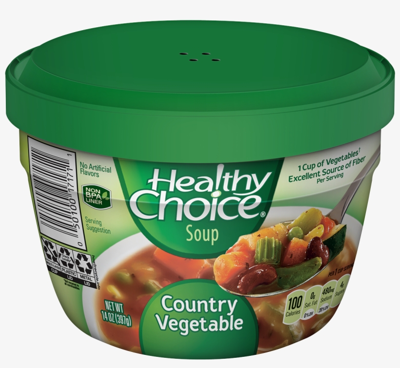 Healthy Choice Country Vegetable Soup, 14 Ounce Microwaveable - Convenience Food, transparent png #7781545